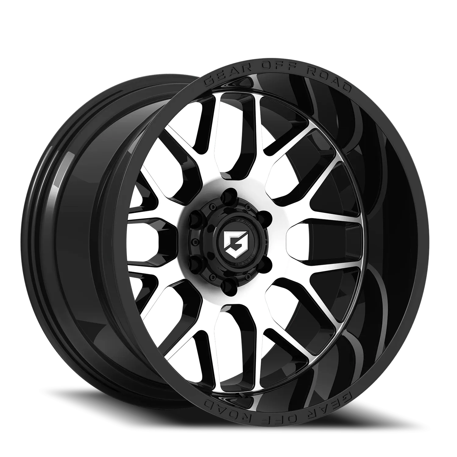 GEAR OFF ROAD 763MB RAID 20X10 GLOSS BLACK/MILLED ACCENTS
